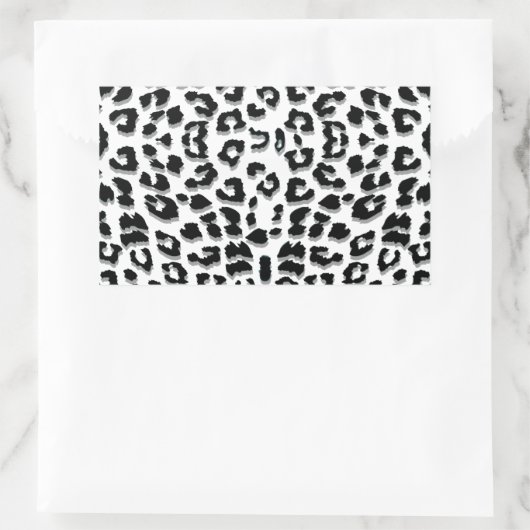 Sneeuw Leopard Print Aangepast Rechthoekige Sticker (Tas)