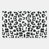Sneeuw Leopard Print Aangepast Rechthoekige Sticker (Voorkant)