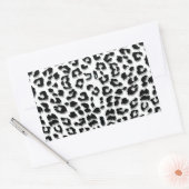 Sneeuw Leopard Print Aangepast Rechthoekige Sticker (Envelop)
