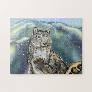 Sneeuw Leopard~puzzle Legpuzzel