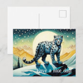 Sneeuw Leopard Snowy Mountain Briefkaart (Voorkant / Achterkant)