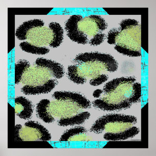 Sneeuw Leopard Spots Poster