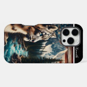 Sneeuw Leopard staart bij Mountain Stream iPhone Hoesje (Achterkant horizontaal)
