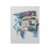 Sneeuw Leopard Vector Art Animal in het Majestic Notitieblok (Linkerzijde)