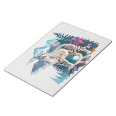 Sneeuw Leopard Vector Art Animal in het Majestic Notitieblok (Schuin)