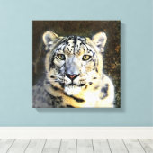 Sneeuw Leopard Verpakt Canvas (Insitu (Houten vloer))