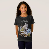 Sneeuw Leopard Winter Berg gepersonaliseerd T-shirt (Voorkant volledig)