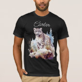 Sneeuw Leopard Winter Berg gepersonaliseerd T-shirt (Voorkant)