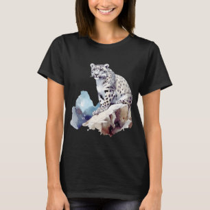 Sneeuw Leopard Winter Berg Grote Kat Wildlife T-shirt
