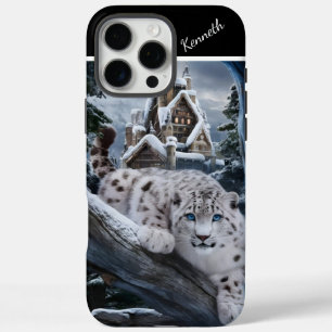 Sneeuw Leopard's Winterhorloge iPhone 16 Pro Max Hoesje