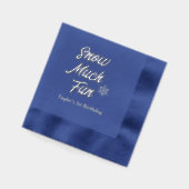 Sneeuw leuk om een 1e verjaardag te zijn folie servetten (Links)