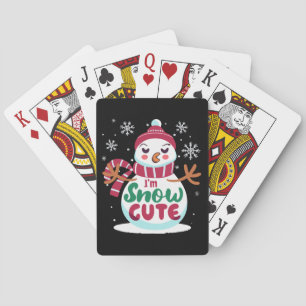 Sneeuw leuk! Omarm de wintercharme van Kerstmis Pokerkaarten