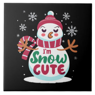 Sneeuw leuk! Omarm de wintercharme van Kerstmis Tegeltje