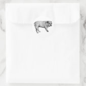 Sneeuw-lichte Bulldog Sticker (Tas)