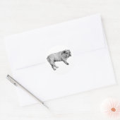 Sneeuw-lichte Bulldog Sticker (Envelop)