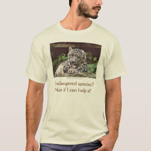 "SNEEUW LUIPAARD" Bedreigde soorten van Big Cat T-shirt