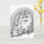 sneeuw luipaard kaart (Gele Bloem)