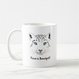 Sneeuw Luipaard Moderne tekening Fierce is mooi Koffiemok