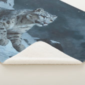 Sneeuw Luipaard & Volle Maan Sherpa Deken (3/4)