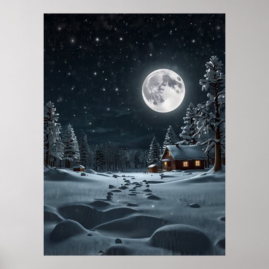SNEEUW MAAN POSTER (Voorkant)