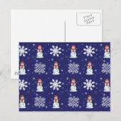 Sneeuw Man Briefkaart (Voorkant / Achterkant)