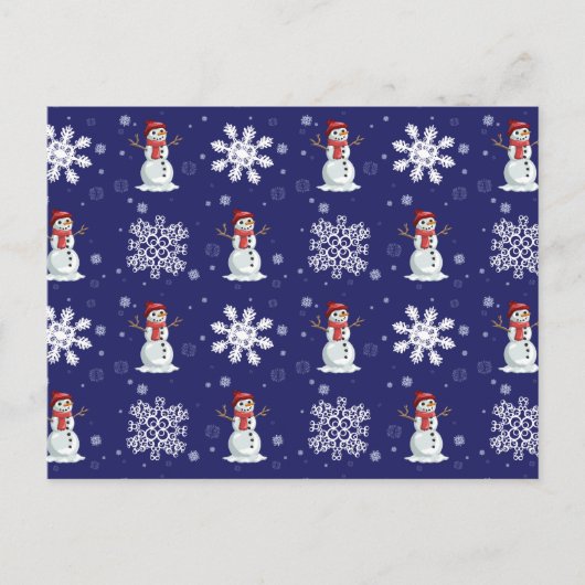 Sneeuw Man Briefkaart (Voorkant)
