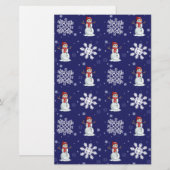 Sneeuw Man Briefpapier (Voorkant / Achterkant)