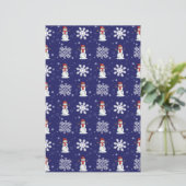 Sneeuw Man Briefpapier (Staand voorkant)