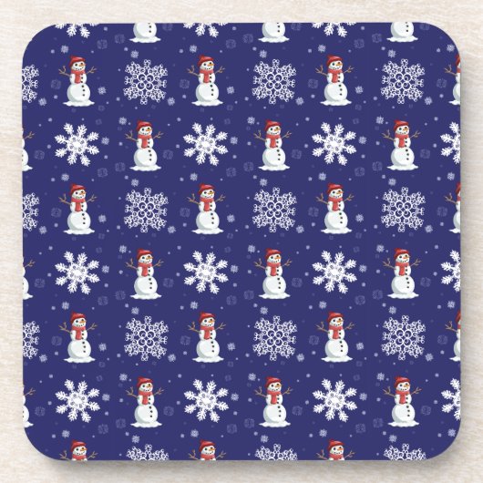 Sneeuw Man Drankjes Onderzetter (Voorkant)