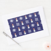 Sneeuw Man Rechthoekige Sticker (Envelop)