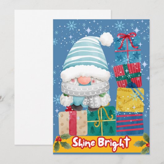 Sneeuw mannen feestdagenkaart (Voorkant / Achterkant)