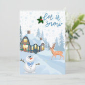 Sneeuw mannen feestdagenkaart (Staand voorkant)