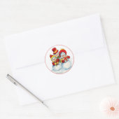  sneeuw mensen Kerst sticker (Envelop)