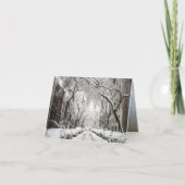 Sneeuw met Kerst in Brooklyn NY Kaart (Voorkant)