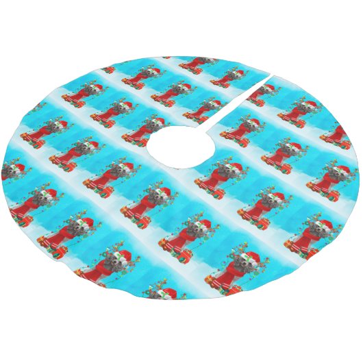 Sneeuw met kerstcadeautjes kerstboom rok (Gekanteld)