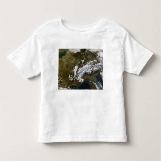 sneeuw, mist en lage wolken in western Europa Kinder Shirts (Voorkant)