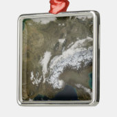 sneeuw, mist en lage wolken in western Europa Metalen Ornament (Links)