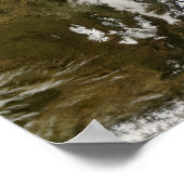 sneeuw, mist en lage wolken in western Europa Poster (Hoek)