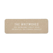 Sneeuw Moderne Vakantie Etiket (Voorkant)