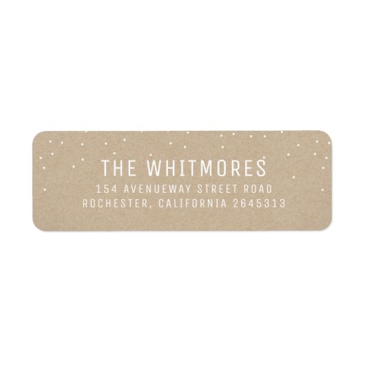 Sneeuw Moderne Vakantie Etiket (Voorkant)