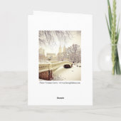  sneeuw - New York Vakantie Feestdagen Kaart (Achterkant)