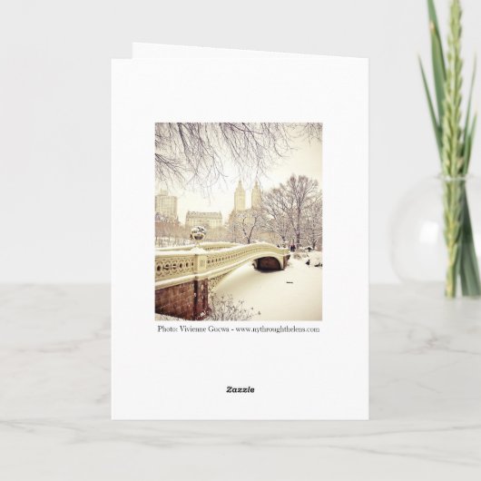 sneeuw - New York Vakantie Feestdagen Kaart (Achterkant)