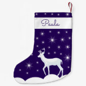 Sneeuw Night Star Sky Kleine Kerstsok (Achterkant)