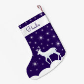 Sneeuw Night Star Sky Kleine Kerstsok (Achterkant (Hangend))