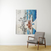 Sneeuw op Benzaiten Shrine in Inokashira Pond ukiy Wandkleed (In situ)