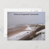 (Sneeuw op de beug Tynemouth Briefkaart) Briefkaart (Voorkant / Achterkant)