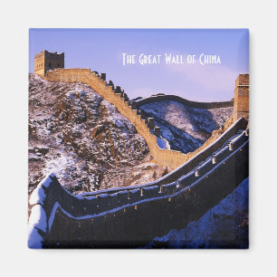 Sneeuw op de Grote Muur van China Magneet
