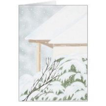 sneeuw op de jeneverbes Struik