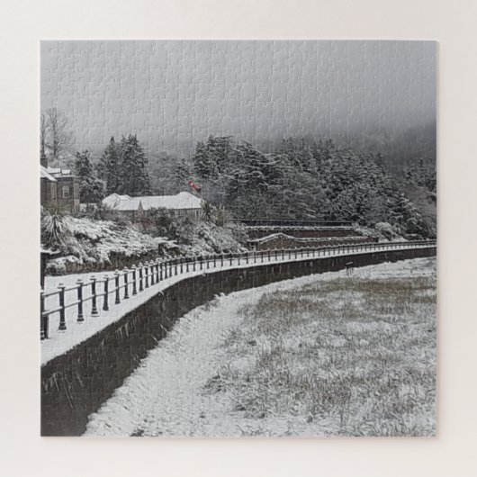 Sneeuw op de prom Jigzaag Puzzle Legpuzzel (Verticaal)