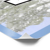 Sneeuw op dennen Waterverf Foto Family Tree Perfect Poster (Hoek)